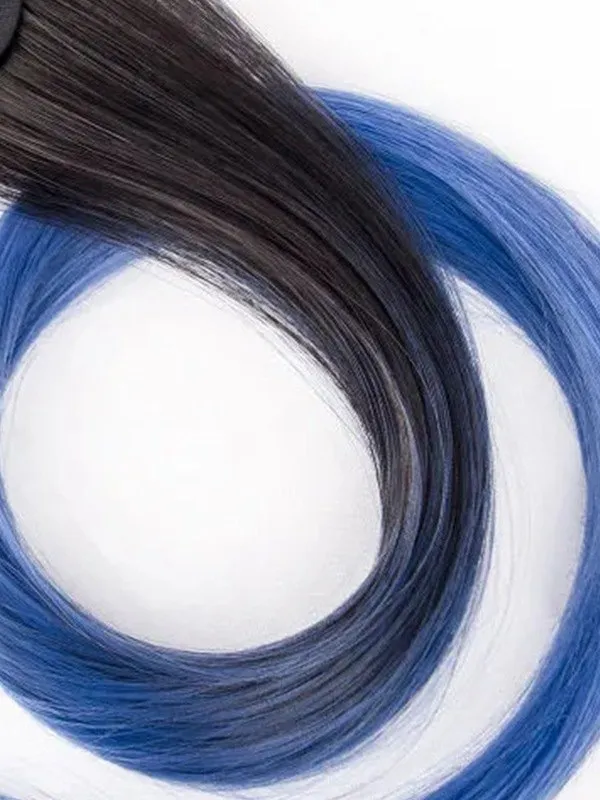 1 pieza de extensión de cabello con clip largo y recto Ombre