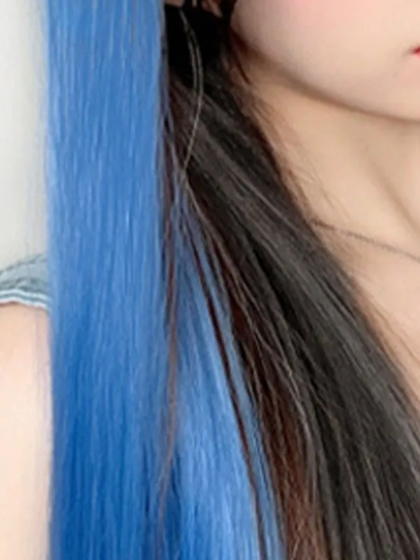 1 pieza de extensión de cabello con clip largo y recto Ombre