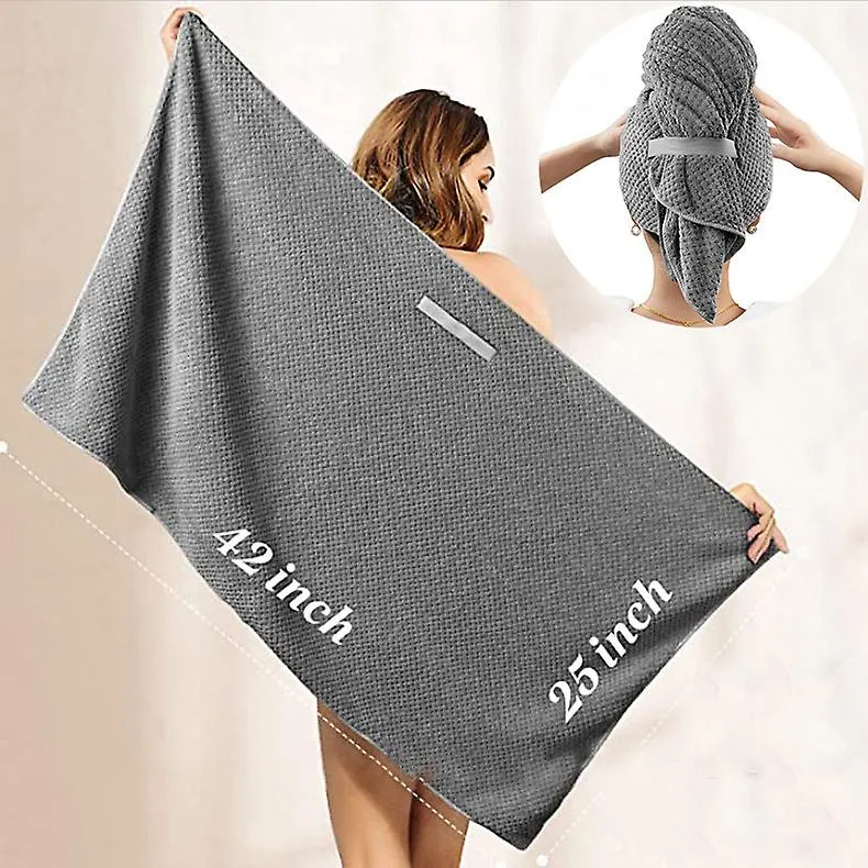 1/2PCS Sombrero de secado de cabello para mujeres de gran tamaño Tapa de toalla para el cabello de secado rápido Tapa de toalla 
