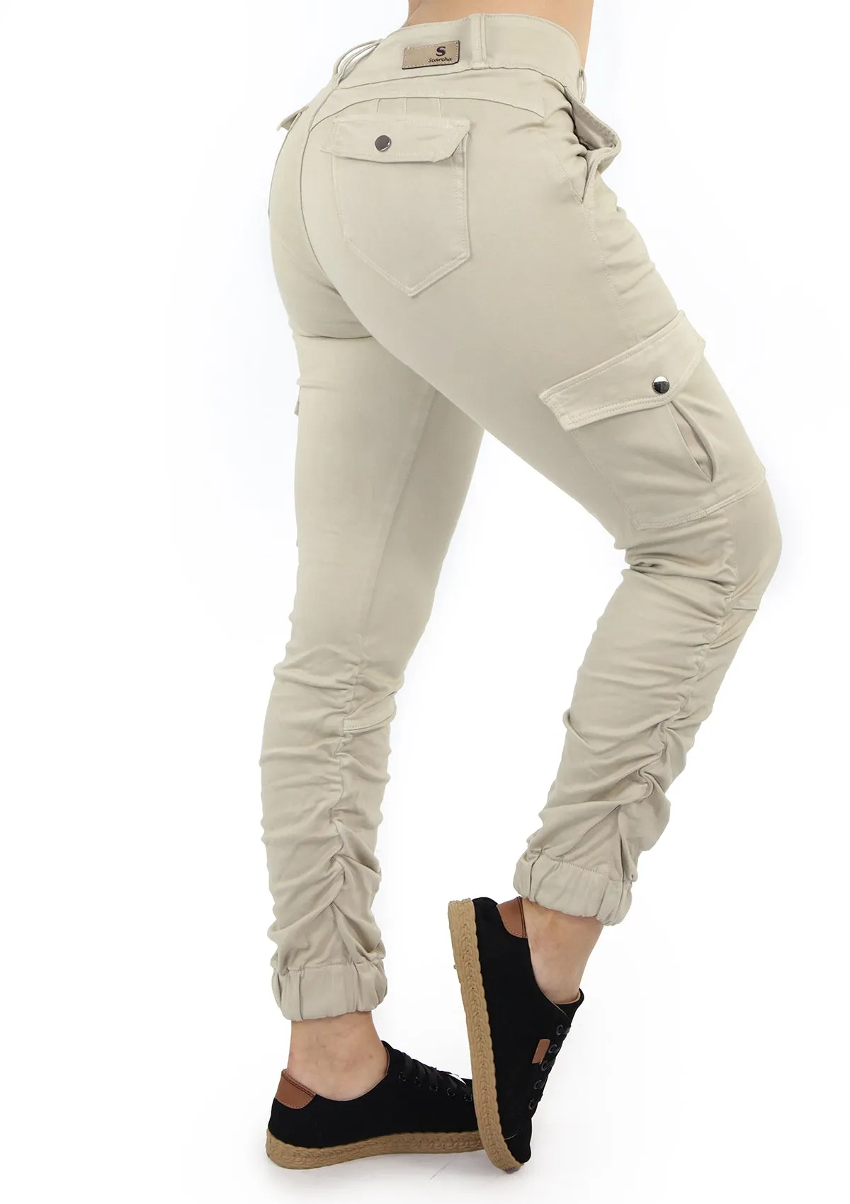 1565 Khaki Scarcha Women Jogger/Cargo