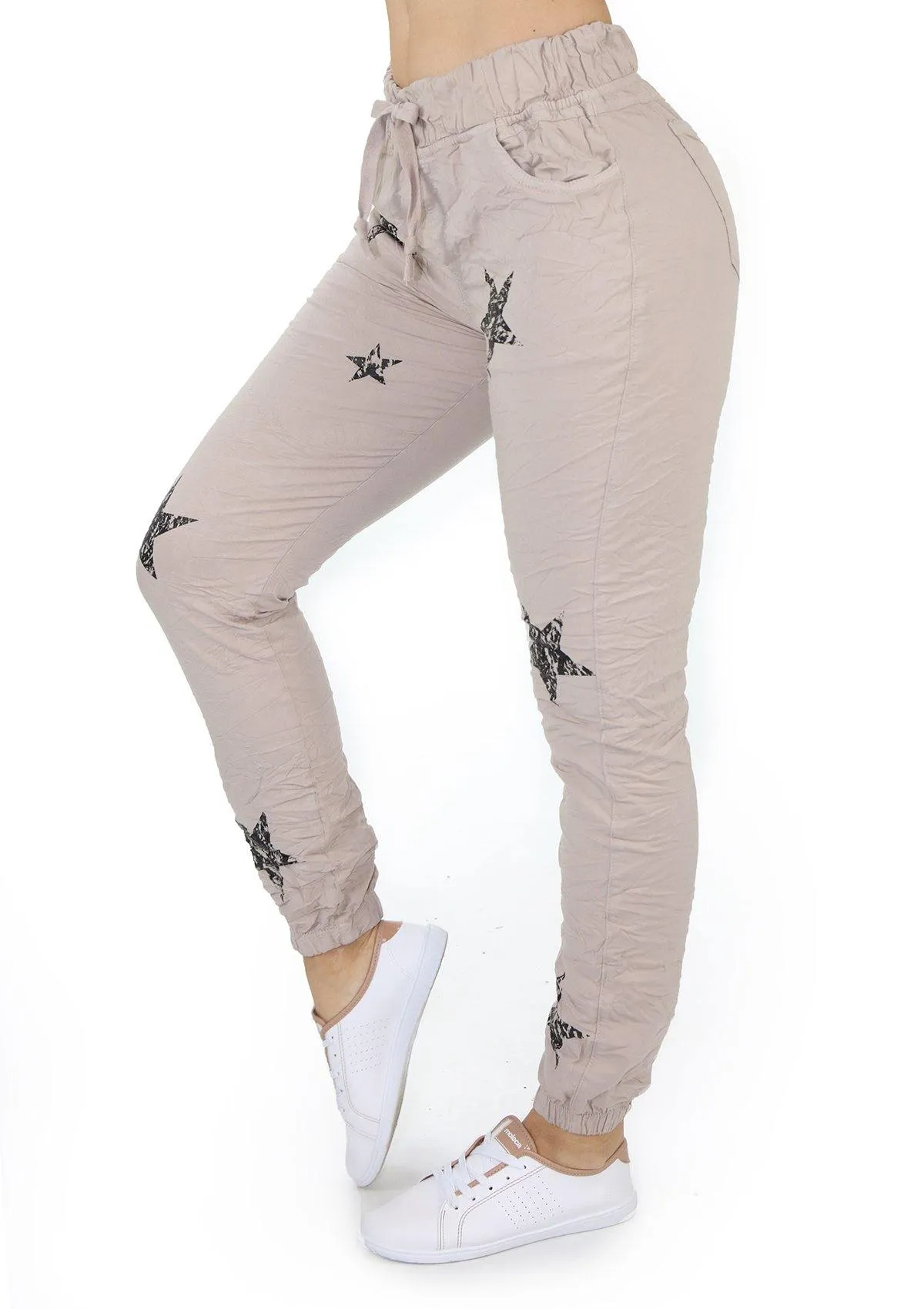 1589 Stars Cream Scarcha Women Jogger