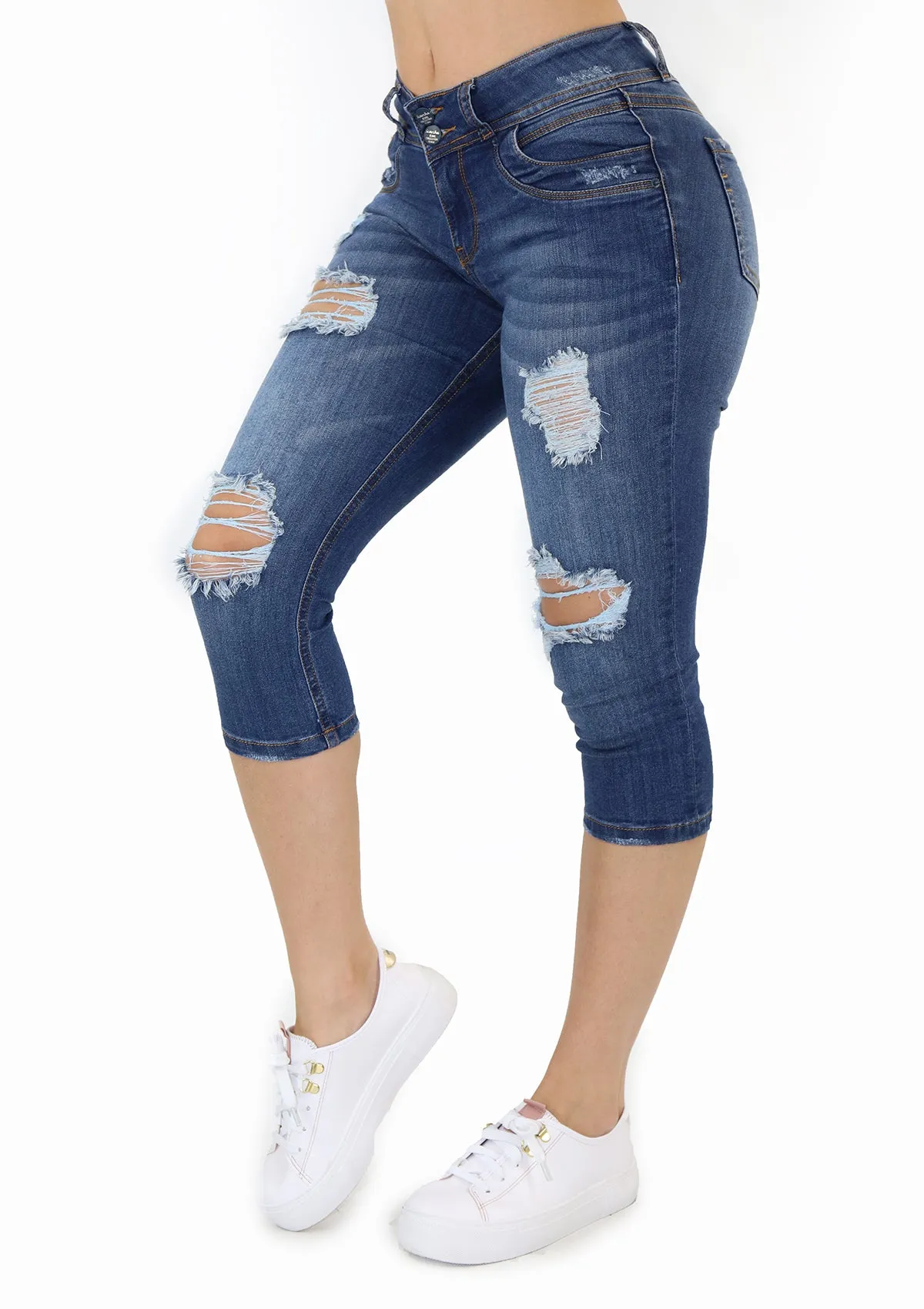 1706 Destroyed Capri Jean Women by Scarcha