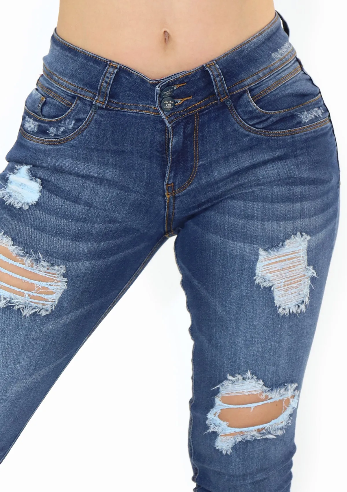 1706 Destroyed Capri Jean Women by Scarcha