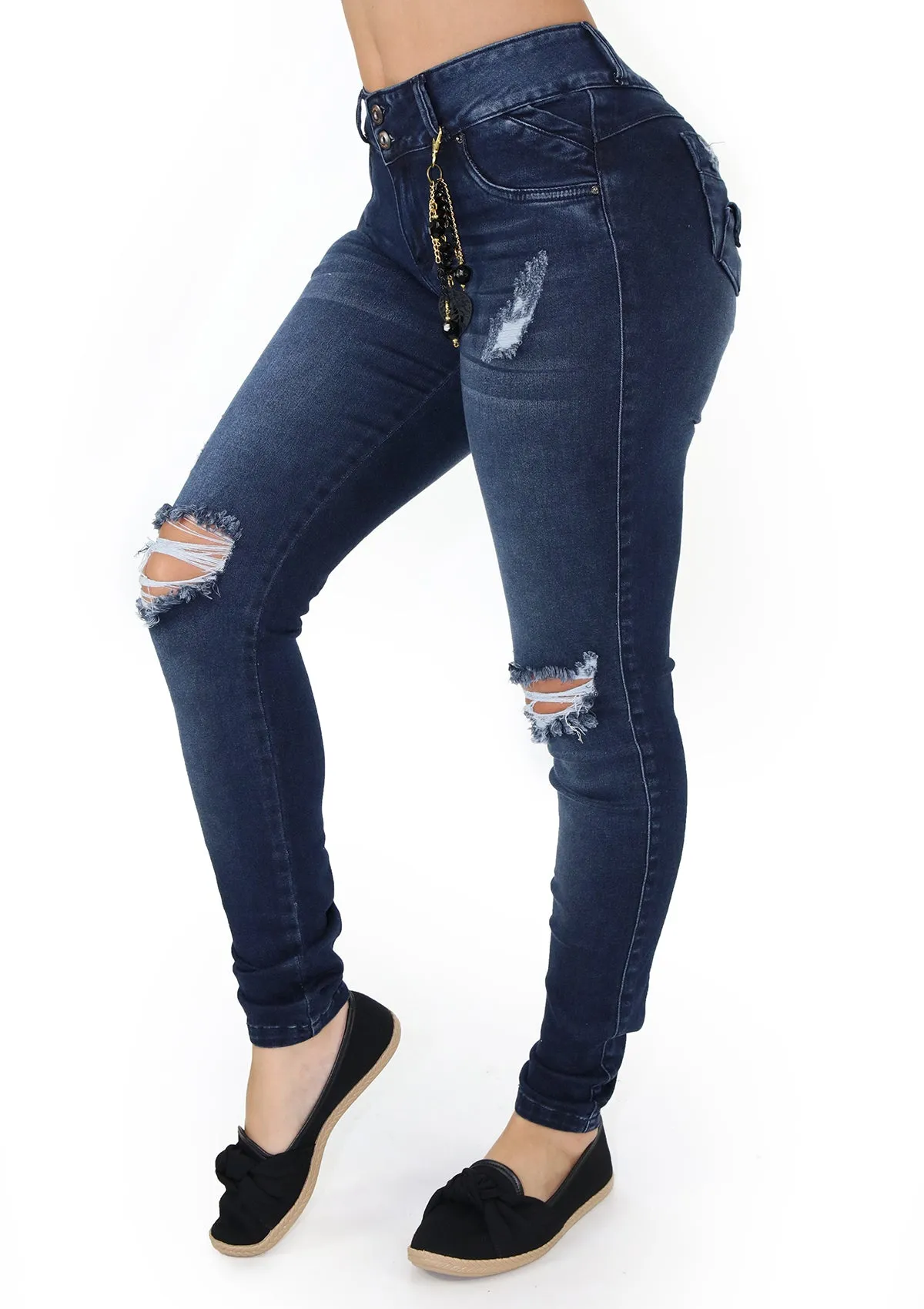1716L Destroyed Skinny Jean Woman (Long) by Scarcha