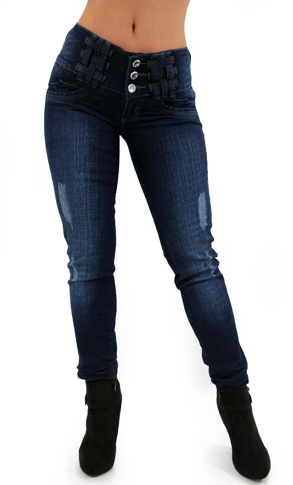 17467 Triple Button Maripily Skinny Jean