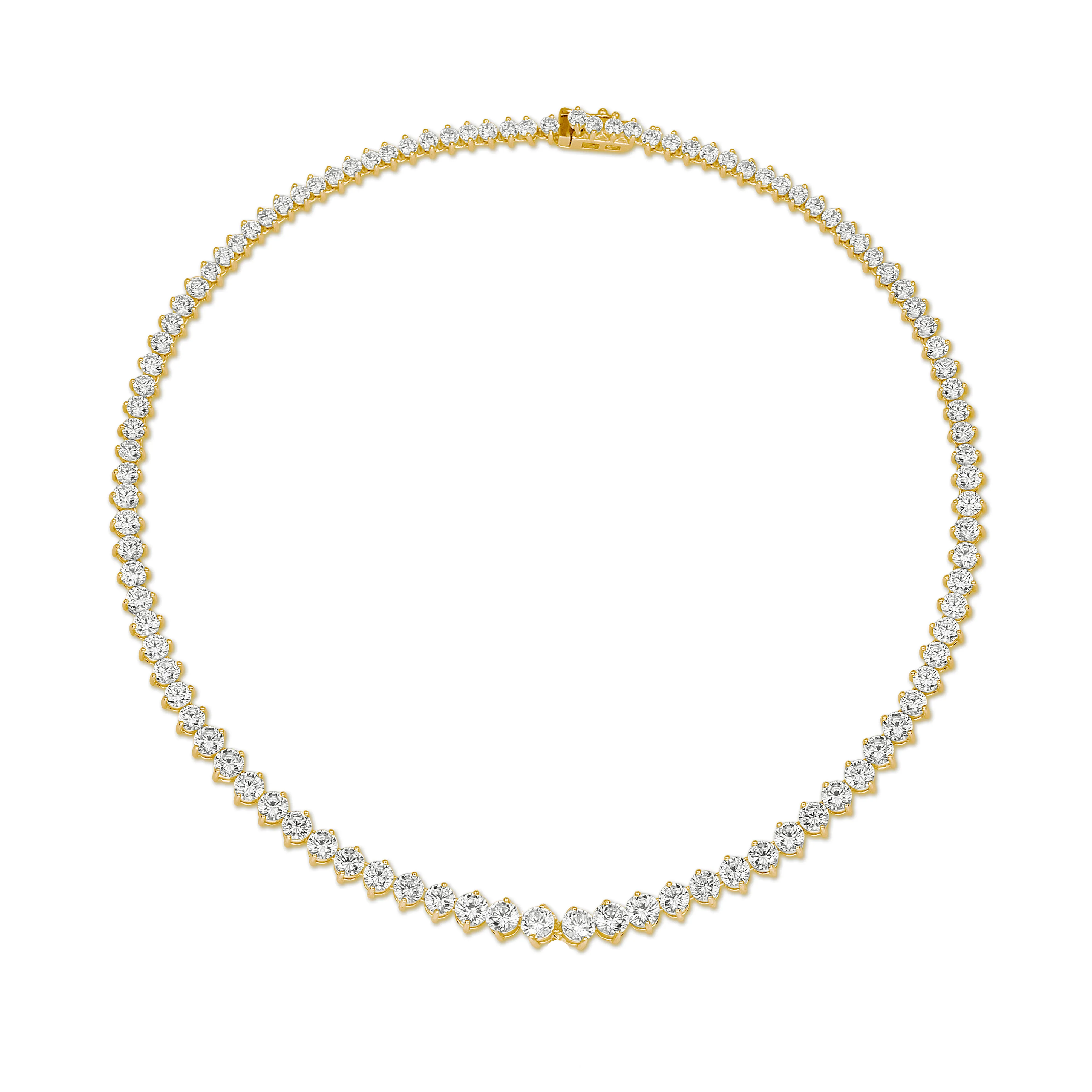 20.10 quilates gargantilla degradé de diamantes en oro amarillo 