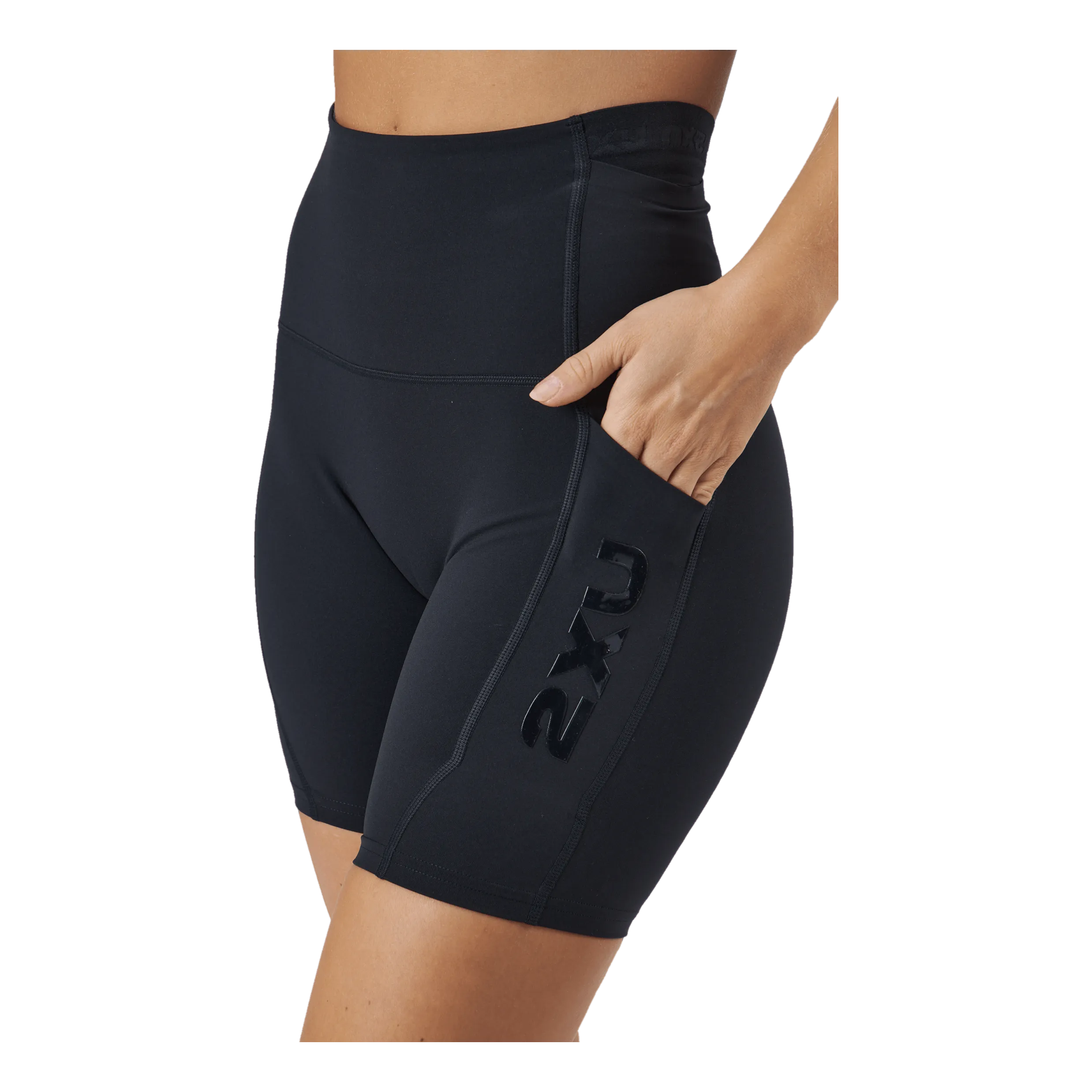 2XU FORM STASH HIRISE BIKE SHORT BLACK/BLACK