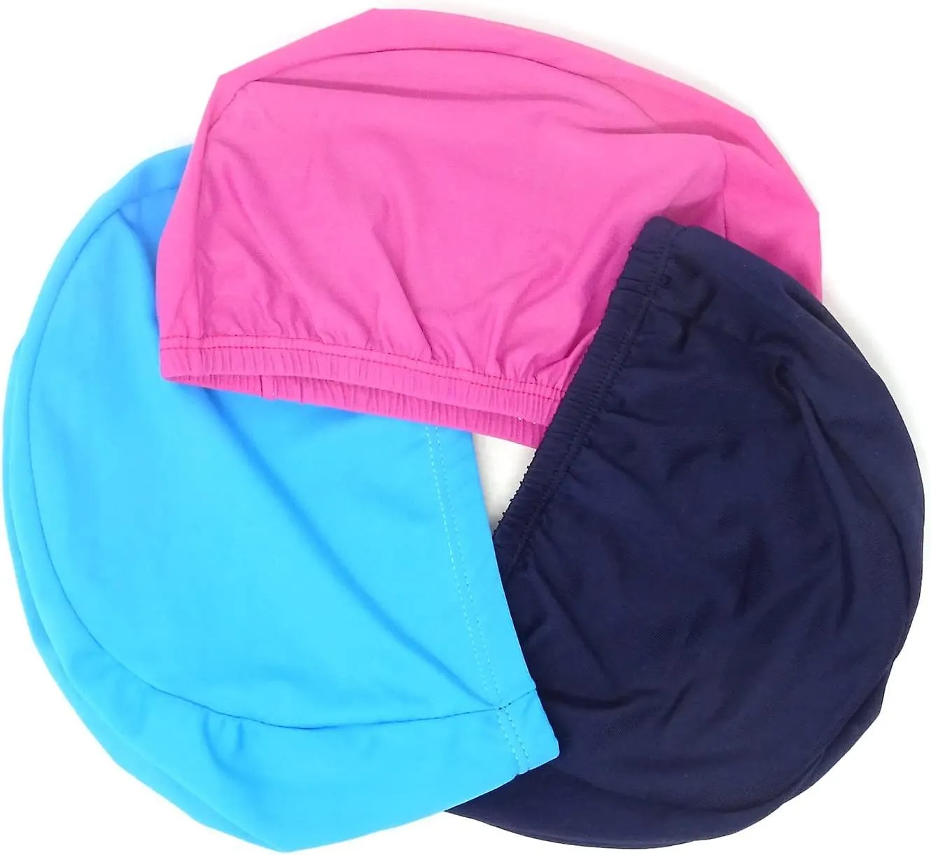 3pcs Gorro de natación de color sólido Gorro de natación sombrero de natación para niños y adultos (no para cabello largo)