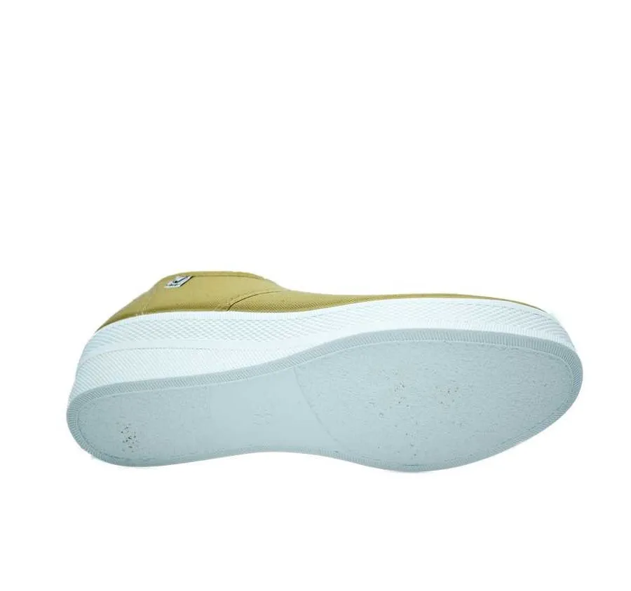 AEROBIC ELÁSTICO CENTRAL CÓMODO PLAYERA DE MUJER LONA BEIGE CUÑA ALTA 25905