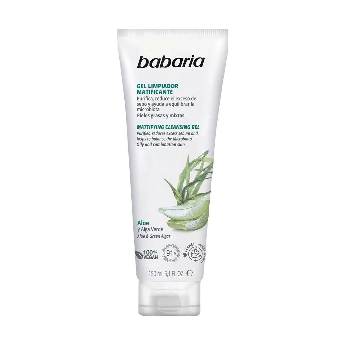 Aloe Vera Gel Limpiador Facial Matificante