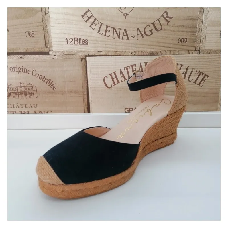 Alpargata  Cuña Suede Marino CABRERA 7805