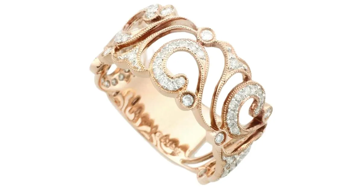 & Other Stories 18Anillo de diamantes de oro k en excelentes condiciones Dorado 