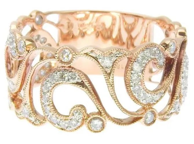 & Other Stories 18Anillo de diamantes de oro k en excelentes condiciones Dorado 