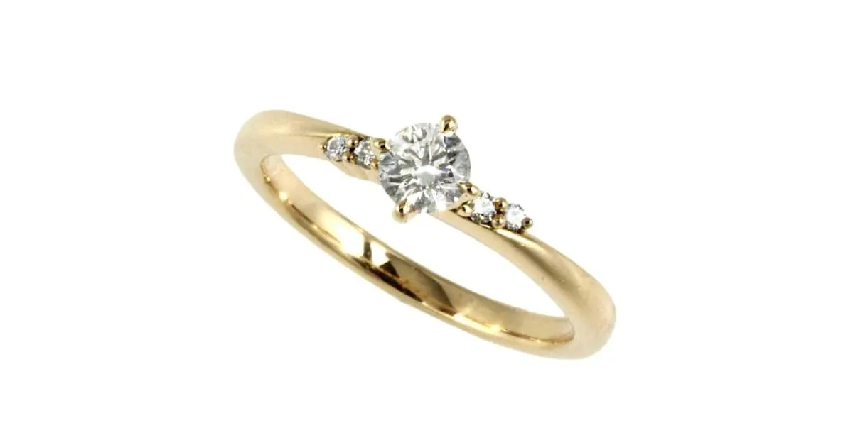 & Other Stories 18Anillo de diamantes K en excelentes condiciones Dorado 