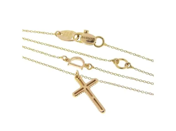 & Other Stories 18Collar con colgante de cruz de diamantes K en excelentes condiciones Dorado 
