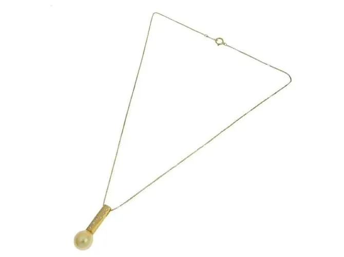 & Other Stories 18Collar con colgante de perlas y diamantes de oro k en excelentes condiciones 