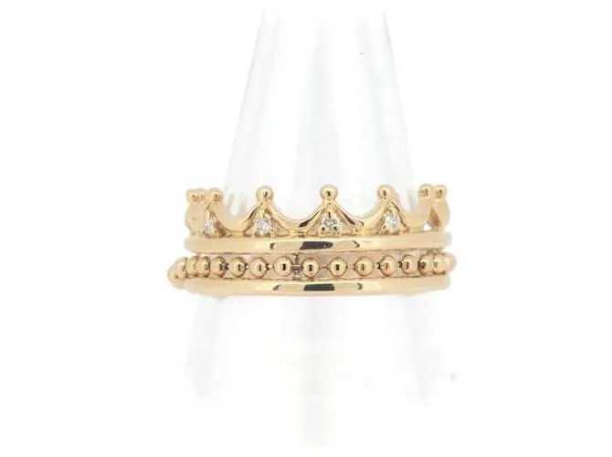 & Other Stories Anillo de motivo de corona de diamantes en oro amarillo K18YG 13.5 en excelente estado Dorado 
