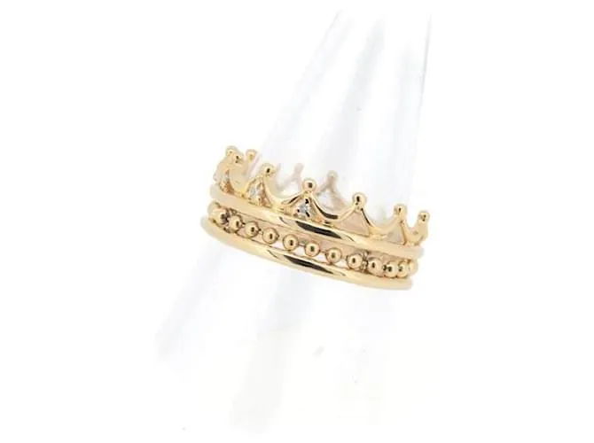 & Other Stories Anillo de motivo de corona de diamantes en oro amarillo K18YG 13.5 en excelente estado Dorado 