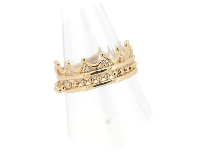 & Other Stories Anillo de motivo de corona de diamantes en oro amarillo K18YG 13.5 en excelente estado Dorado 