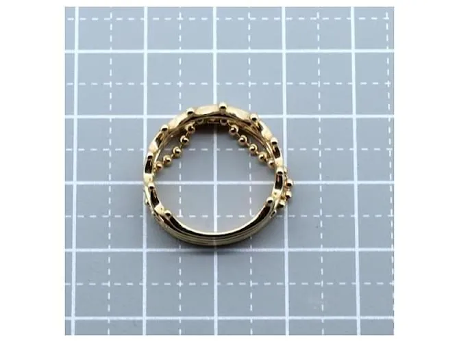 & Other Stories Anillo de motivo de corona de diamantes en oro amarillo K18YG 13.5 en excelente estado Dorado 
