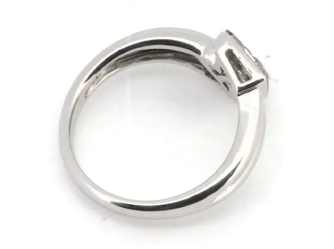& Other Stories Anillo de rubí y diamantes K18WG tamaño 12 en excelente estado Blanco 