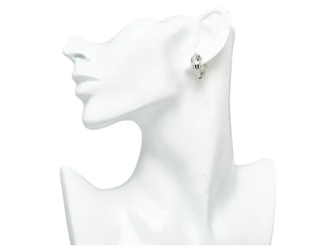 & Other Stories Pendientes de diamantes en platino Pt950 y oro K18 en excelente estado 