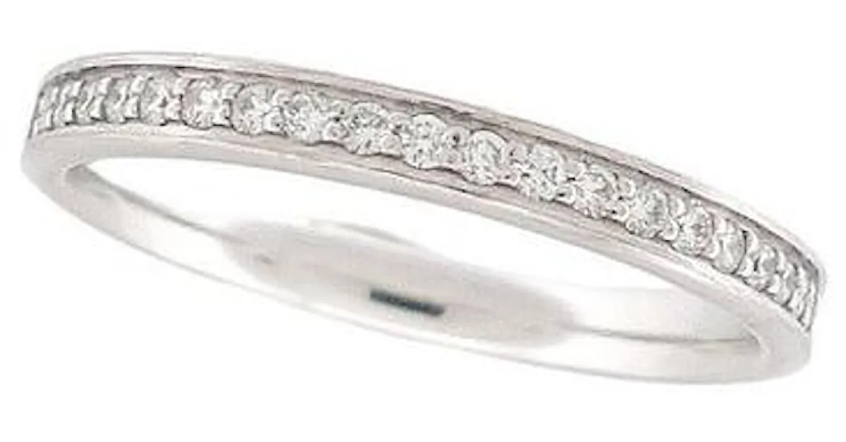 ANILLO ALIANZA MAUBOUSSIN PORQUE TE ADORO 54 de oro 18k diamantes 0.2ct Plata 