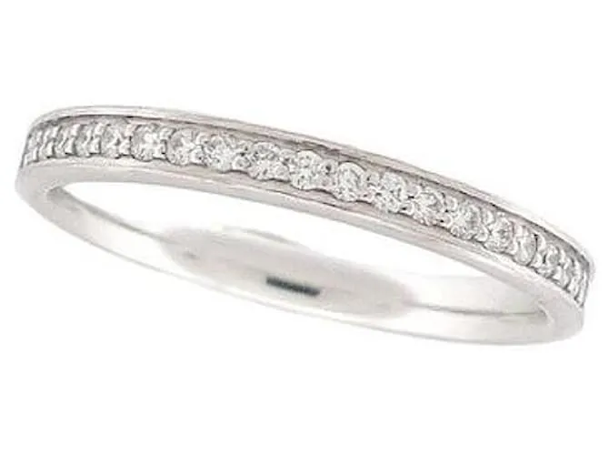ANILLO ALIANZA MAUBOUSSIN PORQUE TE ADORO 54 de oro 18k diamantes 0.2ct Plata 