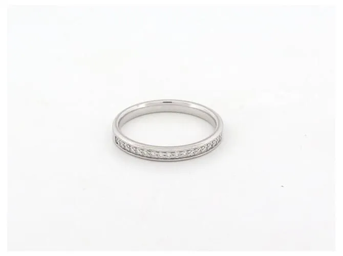 ANILLO ALIANZA MAUBOUSSIN PORQUE TE ADORO 54 de oro 18k diamantes 0.2ct Plata 