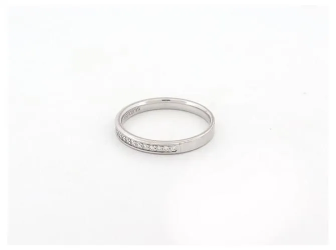 ANILLO ALIANZA MAUBOUSSIN PORQUE TE ADORO 54 de oro 18k diamantes 0.2ct Plata 