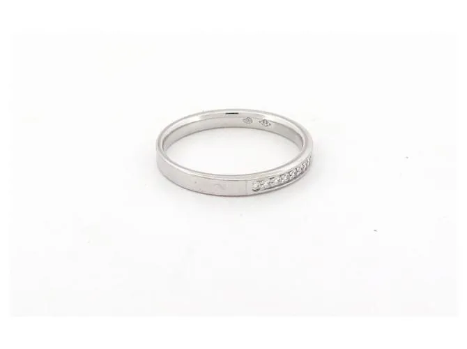 ANILLO ALIANZA MAUBOUSSIN PORQUE TE ADORO 54 de oro 18k diamantes 0.2ct Plata 