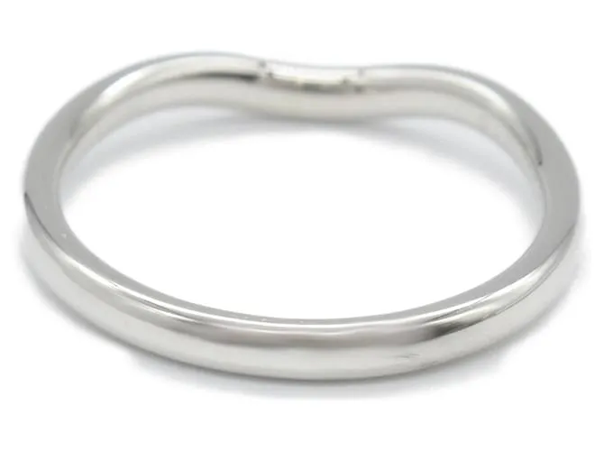 Anillo de metal de platino curvado con diamantes Tiffany & Co Plata Metálico 