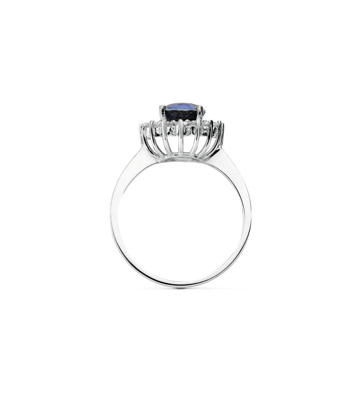 Anillo Galadriel 18K Zafiro 2.47 Q Diamantes