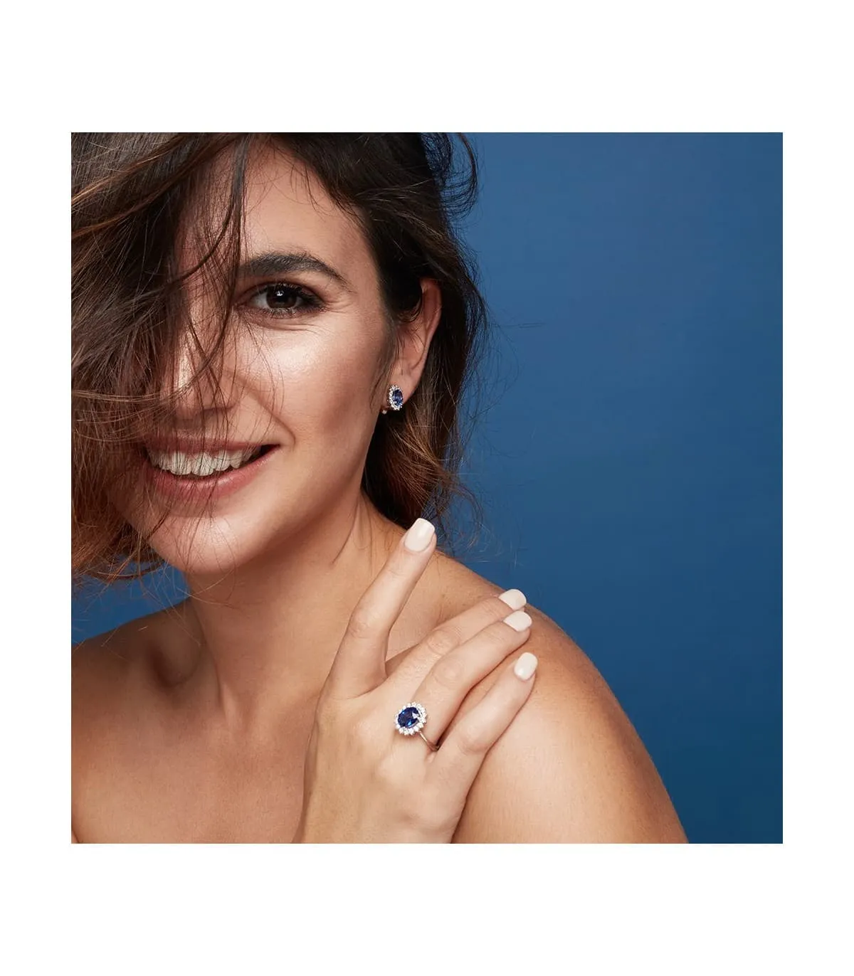 Anillo Galadriel 18K Zafiro 2.47 Q Diamantes