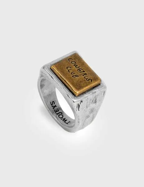 AnilloTwoJeys Cowgirl Club ring plateado unisex