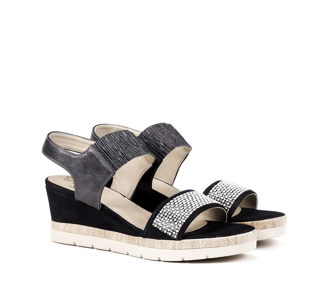 ASOLA D7481 Sandalia Negra