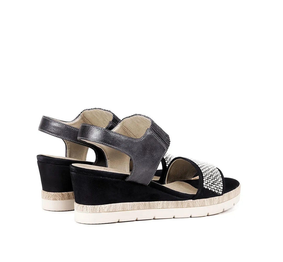 ASOLA D7481 Sandalia Negra