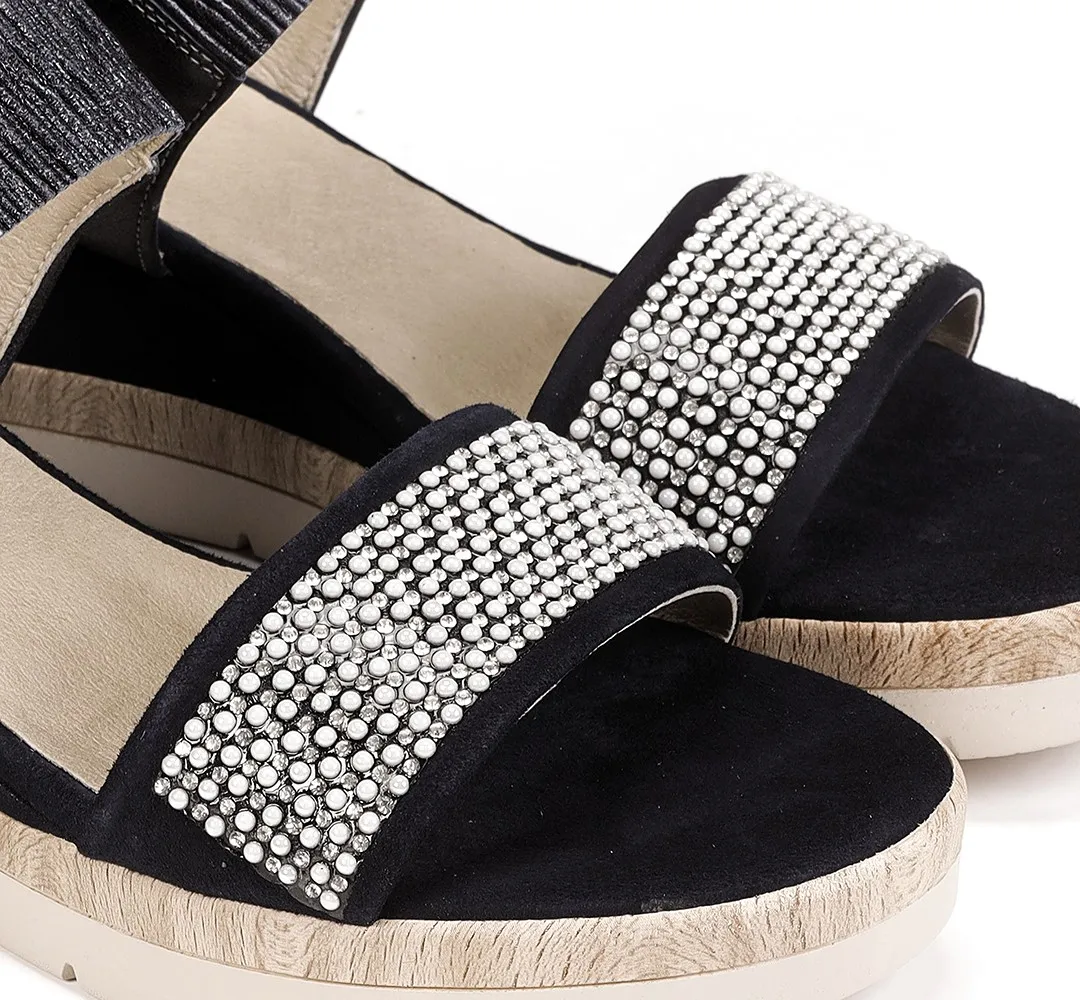 ASOLA D7481 Sandalia Negra