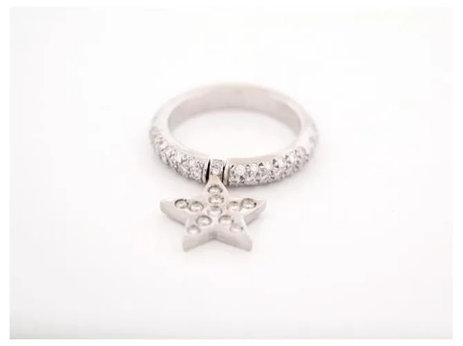 Autre Marque ANILLO COLGANTE START T 53 ORO BLANCO 18k diamantes 0.54 ANILLO DE ORO CON DIAMANTES CT Plata 