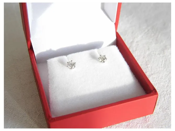 Autre Marque uñas de oro 18k diamantes 0,30 cts totales aprox. Blanco 