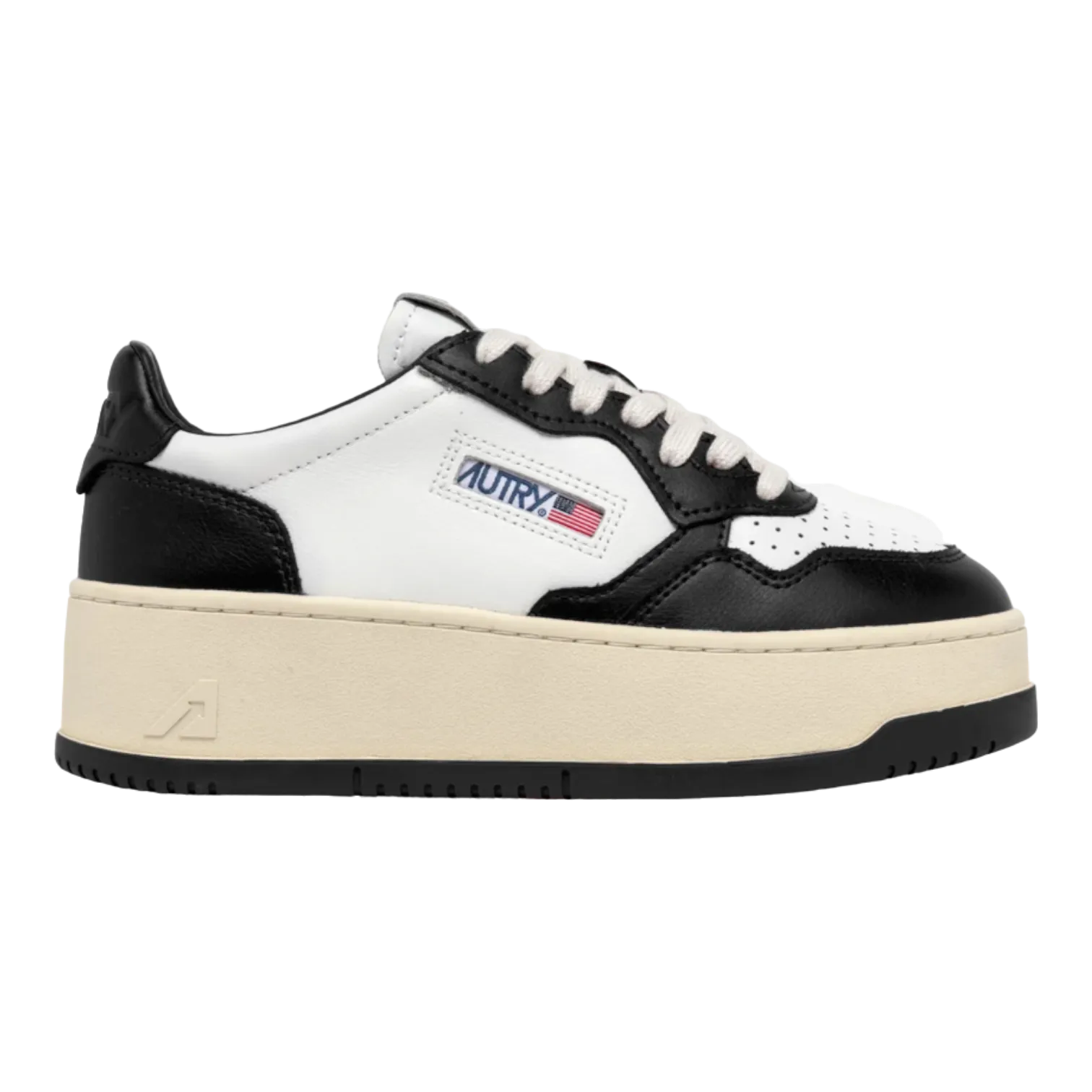 AUTRY PLATFORM LOW WHITE/BLACK FOR WOMEN PTLWWB01
