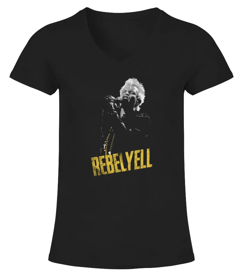 Billy Idol Merch Camiseta cuello pico Mujer