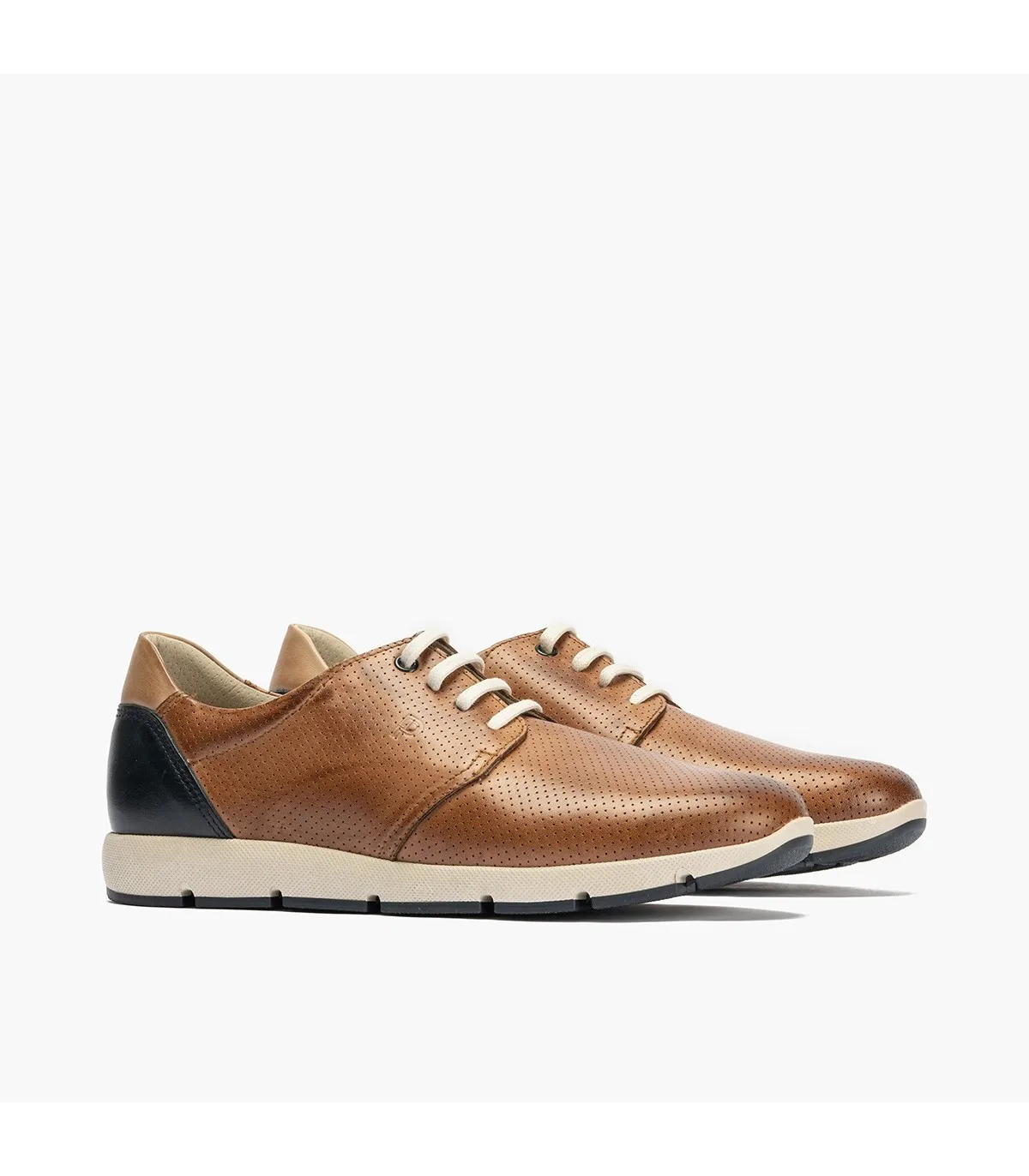 Blucher casual hombre piel cordones MARRON CLARO