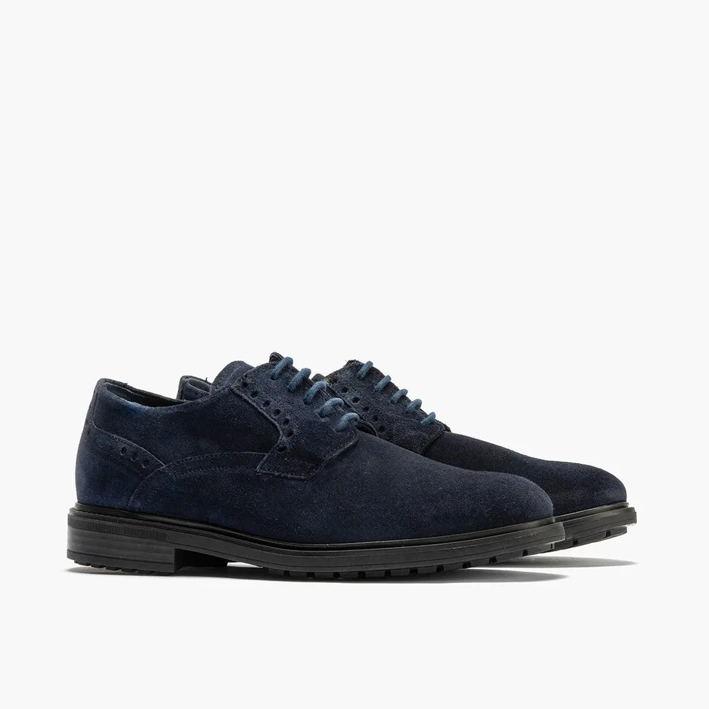 Blucher en Serraje para hombre color marino