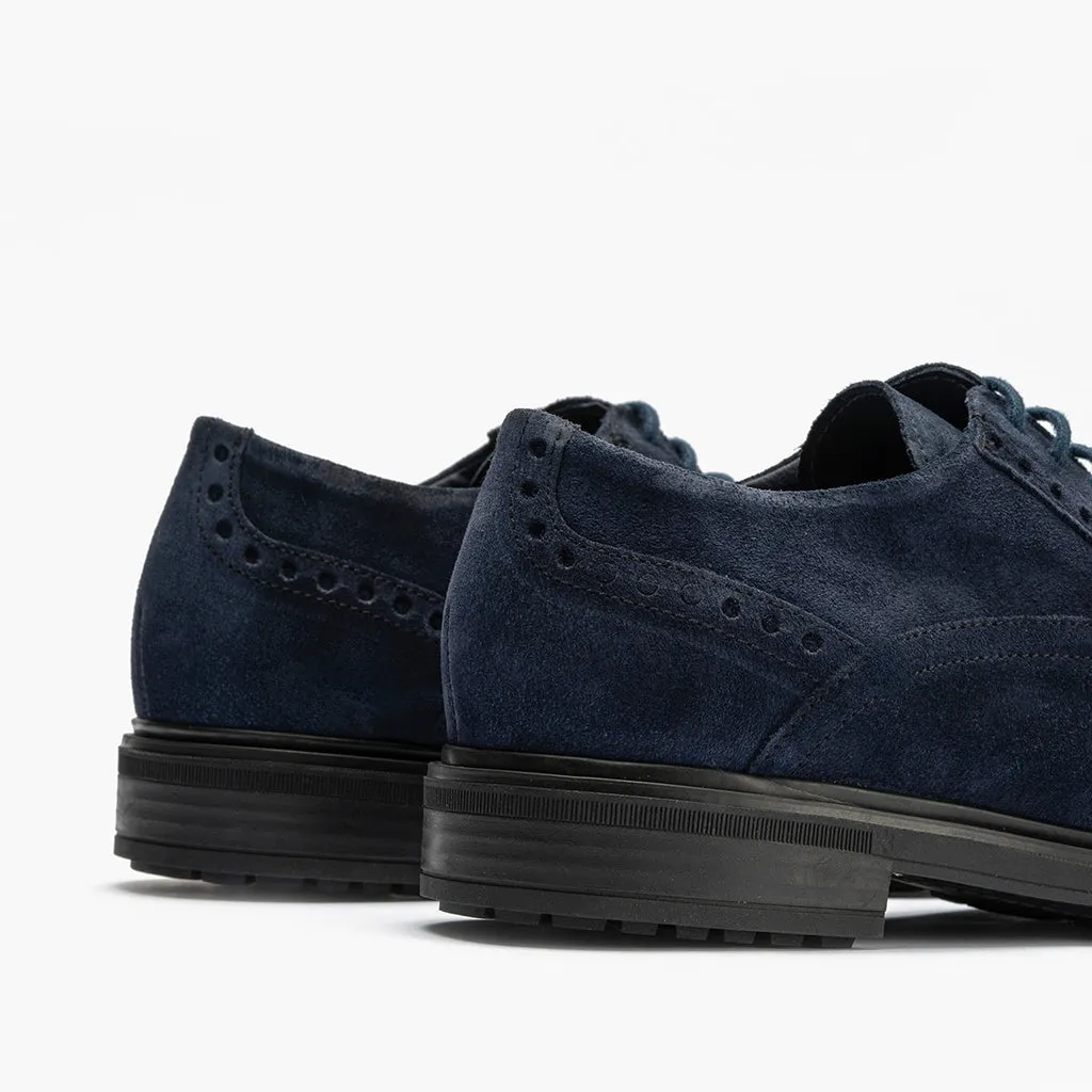 Blucher en Serraje para hombre color marino