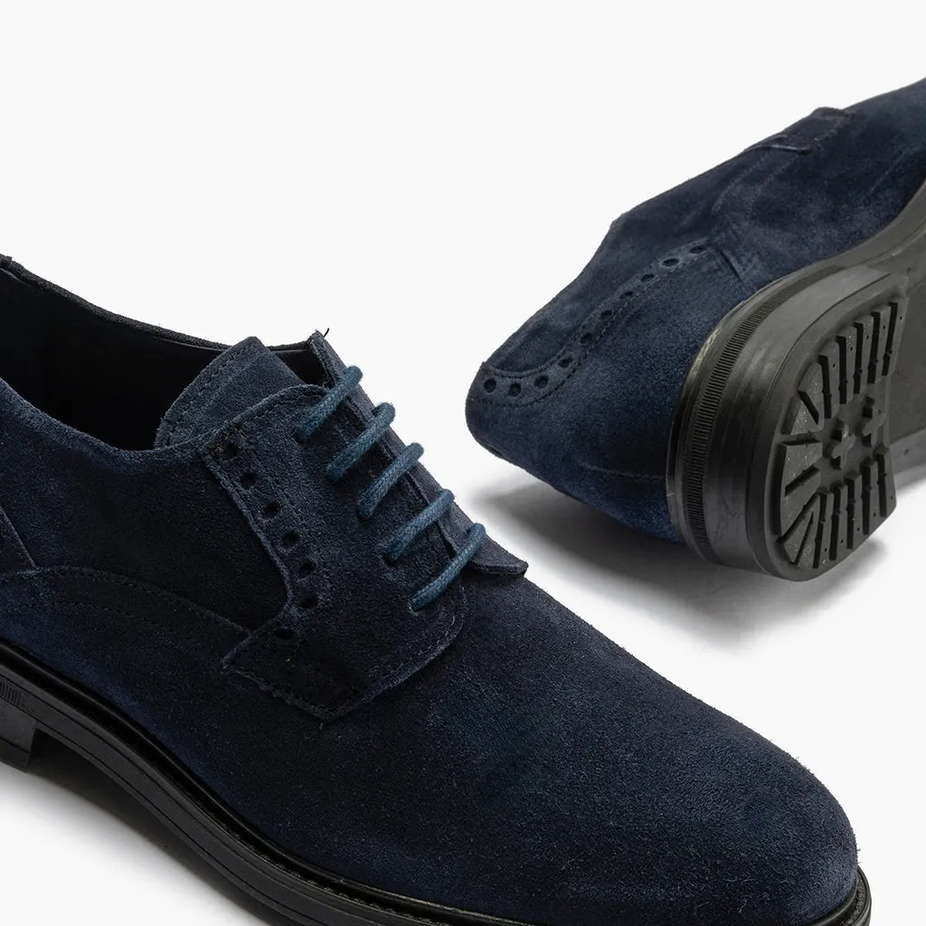 Blucher en Serraje para hombre color marino