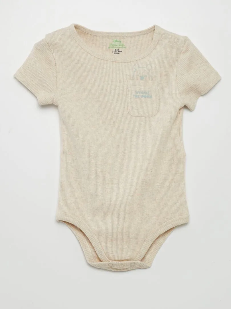 BODY DE CANALé 'DISNEY' DE MANGA CORTA  BEIGE