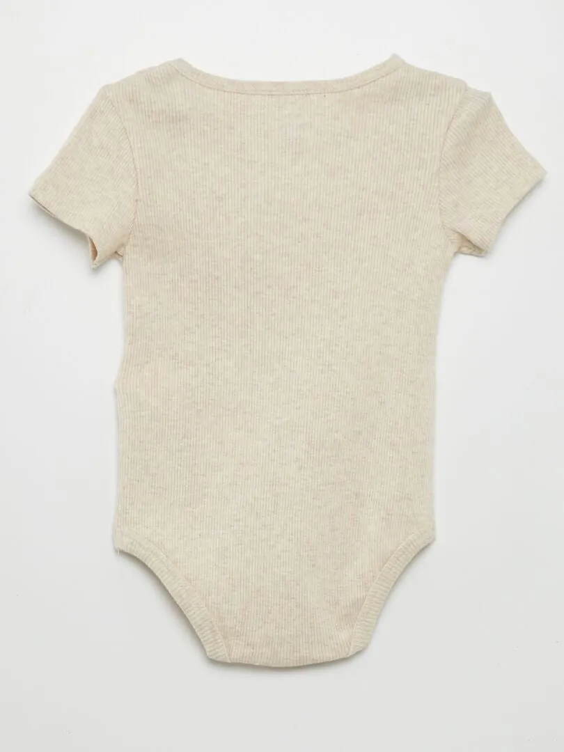 BODY DE CANALé 'DISNEY' DE MANGA CORTA  BEIGE