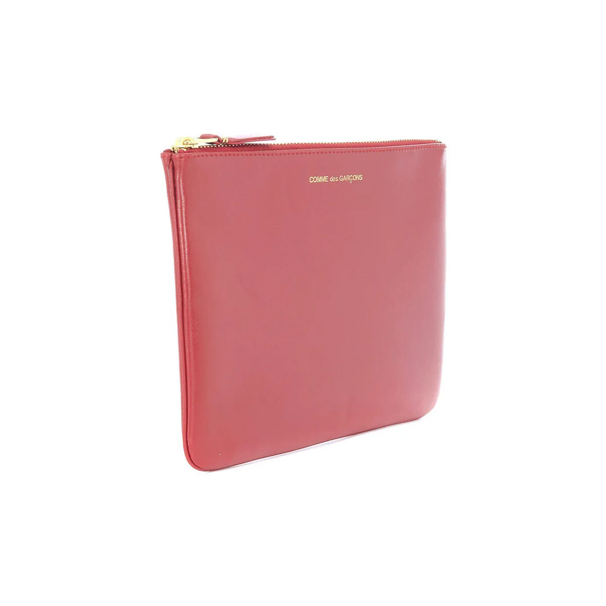 Bolsita Comme des Garçons Wallet en piel de becerro roja