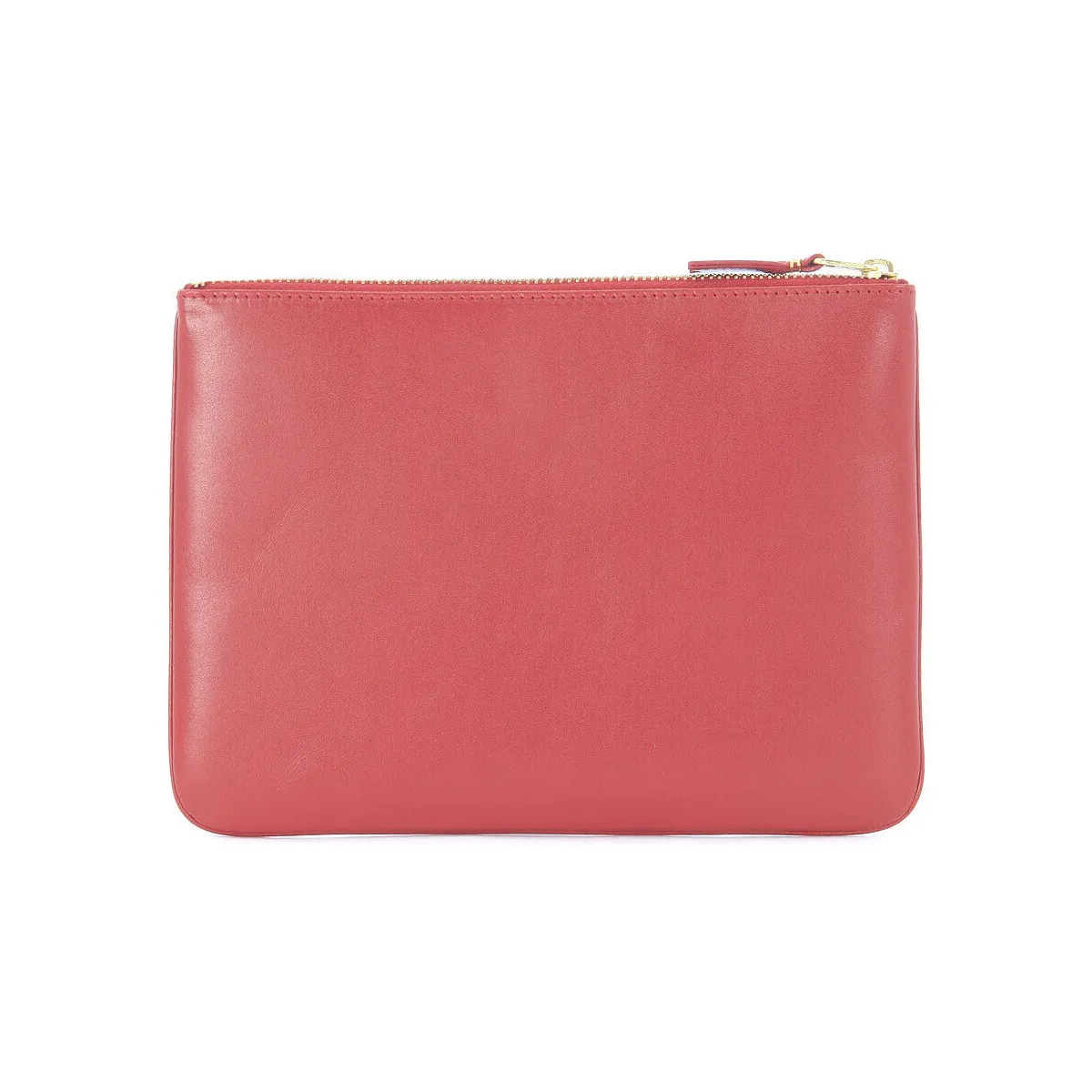 Bolsita Comme des Garçons Wallet en piel de becerro roja